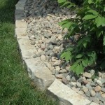 Chilton stone edging and river rock