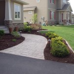 Mulch, plantings and lighting