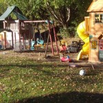 Play area before edging and sand