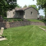 Retaining walls and mulch beds