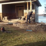 Retaining wall installation - Wolf Landscaping