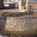 Retaining wall complete with cap - Wolf Landscaping