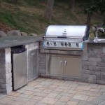 42inch grill, fridge, sink and trash bin