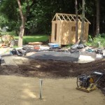 Class 5 install for pavers and new shed being built