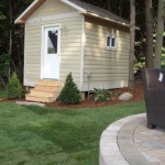 Completed shed and sod installed Wolf Landscaping