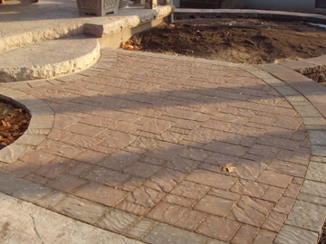 paver walkways by wolf landscaping